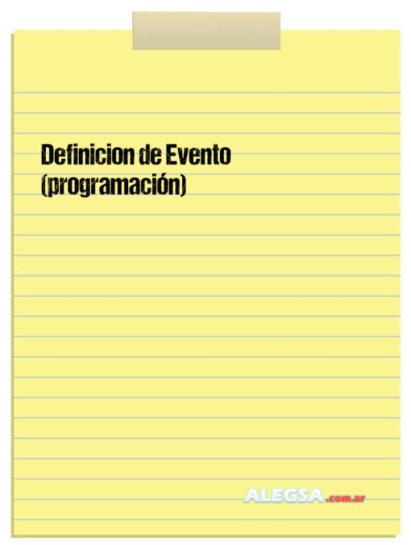 Definición de Evento  (programación)