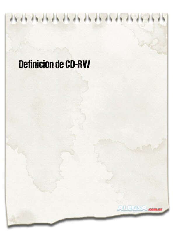 Definición de CD-RW