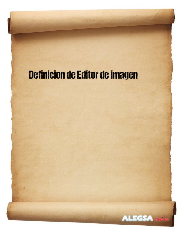 Definición de Editor de imagen
