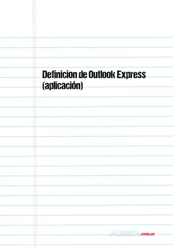 Definición de Outlook Express (aplicación)