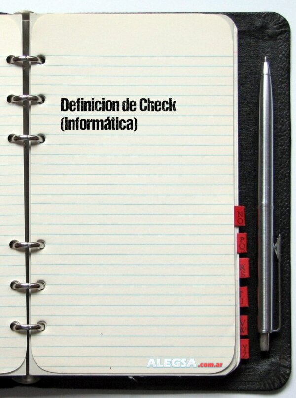 Definición de Check  (informática)