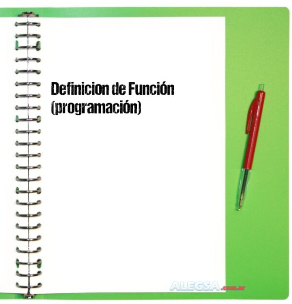 Definición de Función (programación)