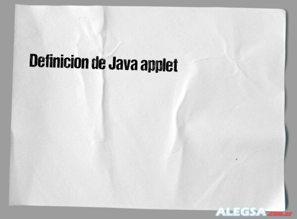 Definición de Java applet