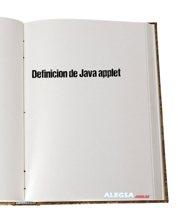 Definición de Java applet