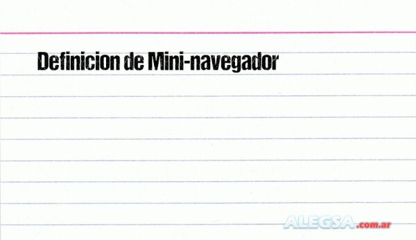 Definición de Mini-navegador