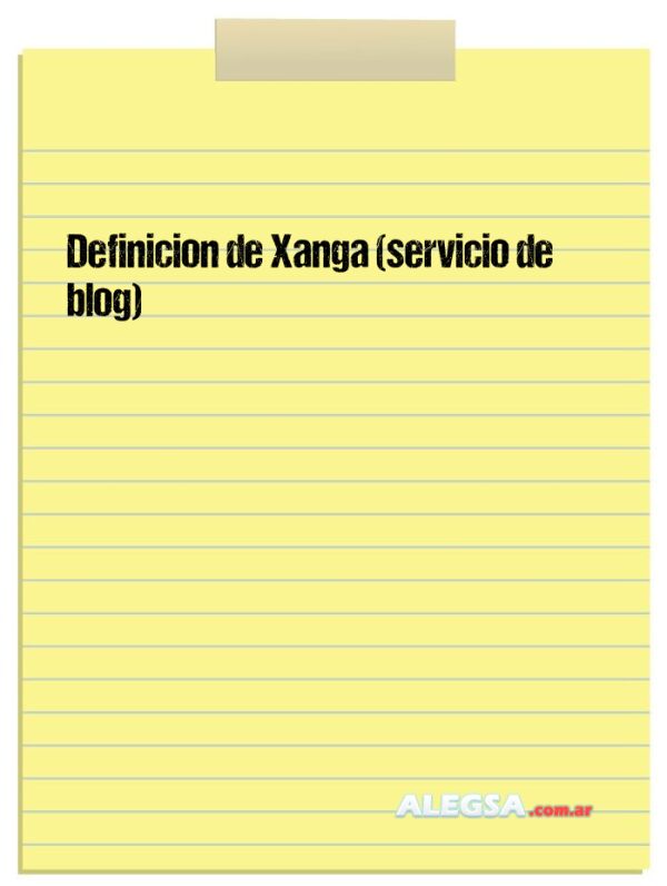 Definición de Xanga (servicio de blog)