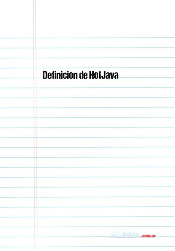 Definición de HotJava