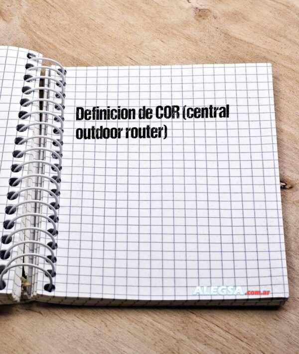 Definición de COR (central outdoor router)