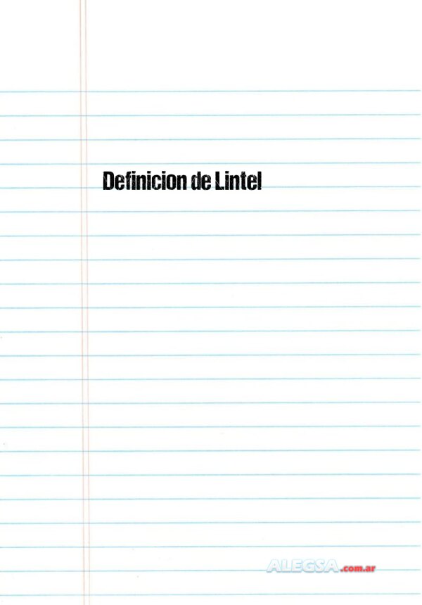 Definición de Lintel