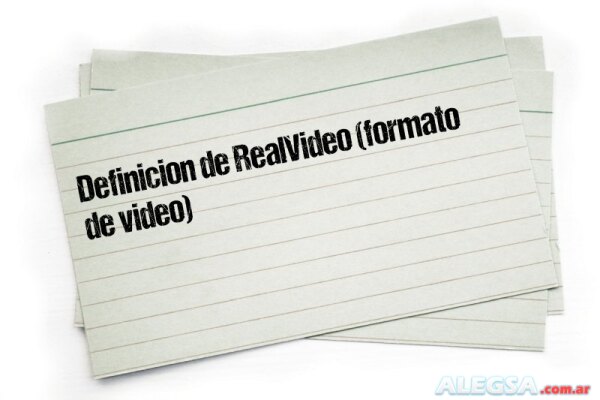 Definición de RealVideo (formato de video)