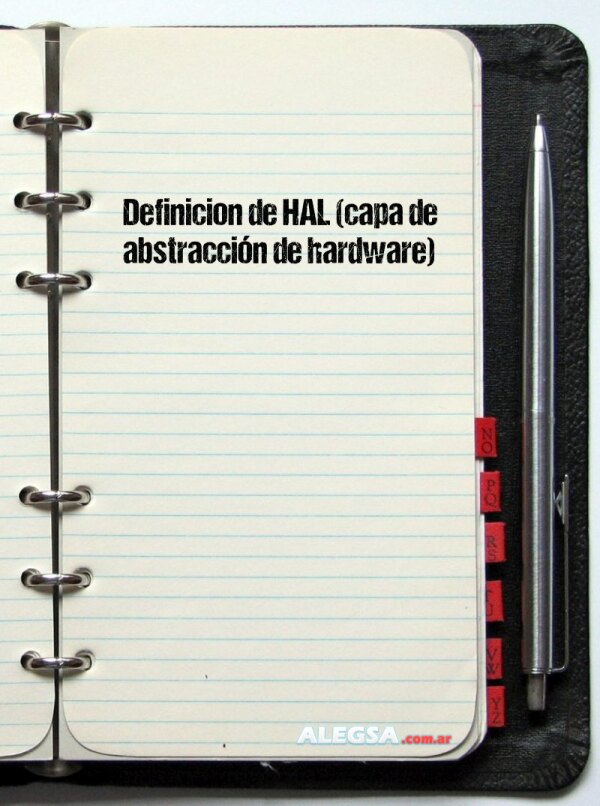 Definición de HAL (capa de abstracción de hardware)