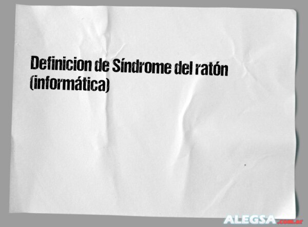 Definición de Síndrome del ratón (informática)