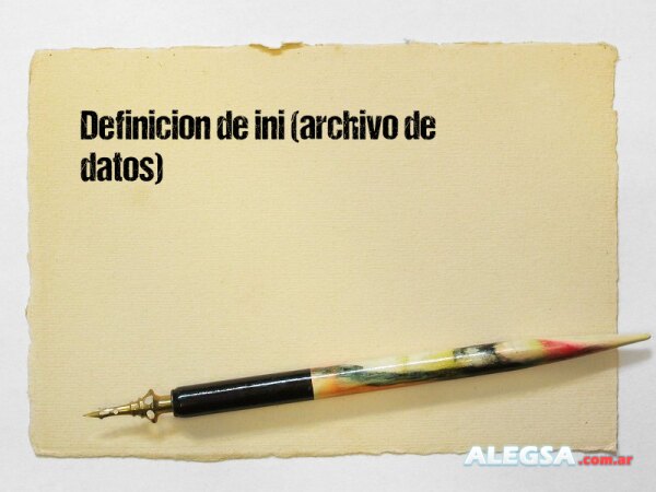 Definición de ini (archivo de datos)