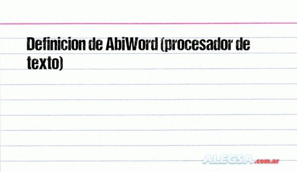 Definición de AbiWord (procesador de texto)