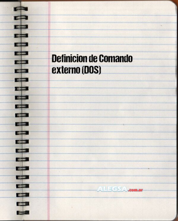 Definición de Comando externo (DOS)