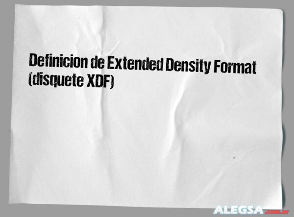 Definición de Extended Density Format (disquete XDF)