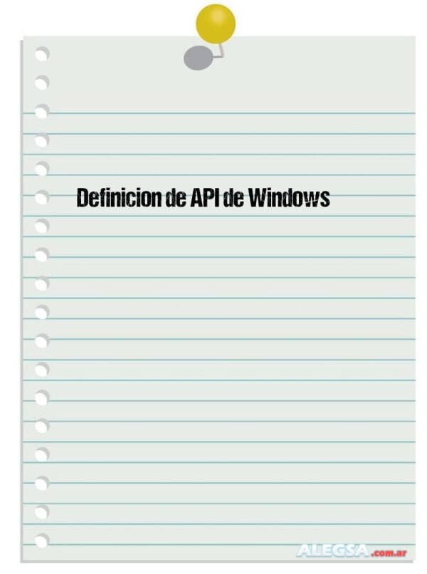 Definición de API de Windows