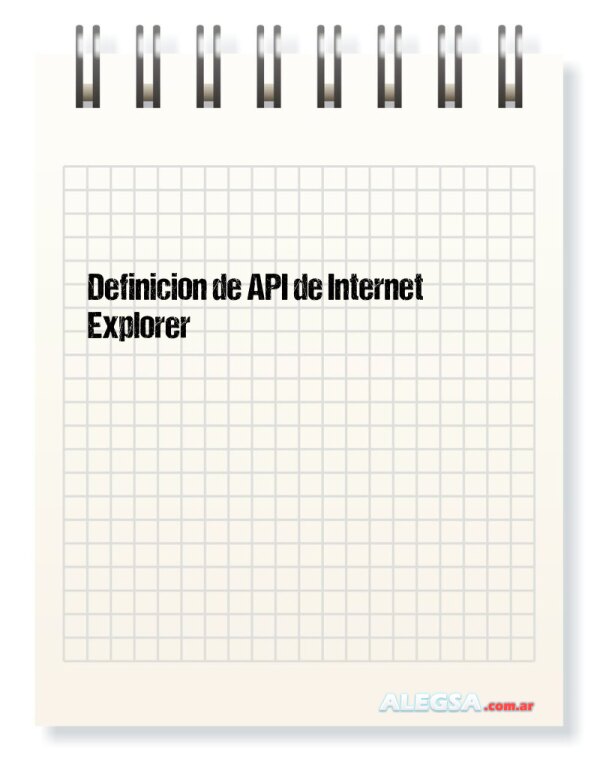 Definición de API de Internet Explorer