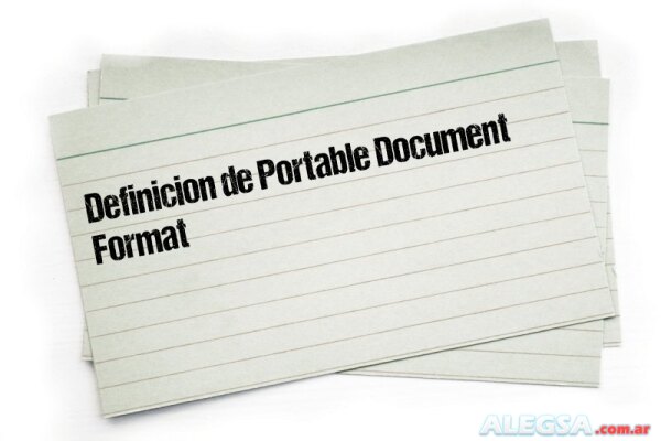 Definición de Portable Document Format