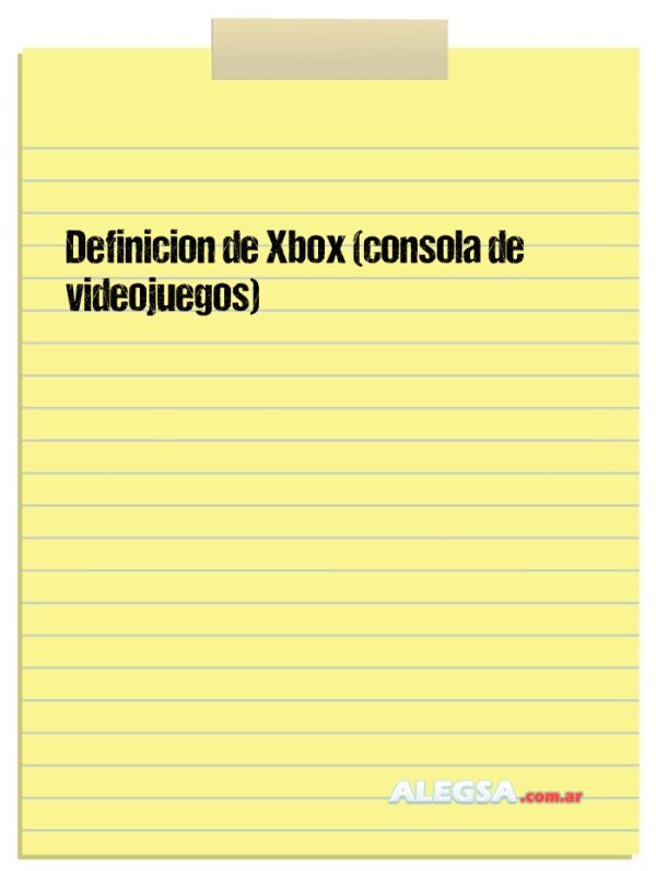 Definición de Xbox (consola de videojuegos)
