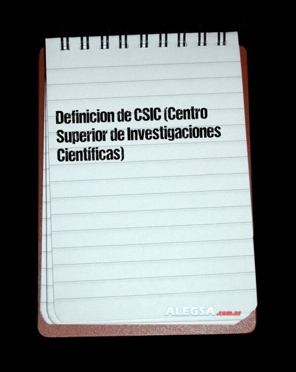 Definición de CSIC (Centro Superior de Investigaciones Científicas)