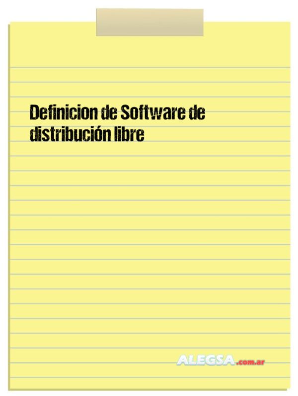 Definición de Software de distribución libre