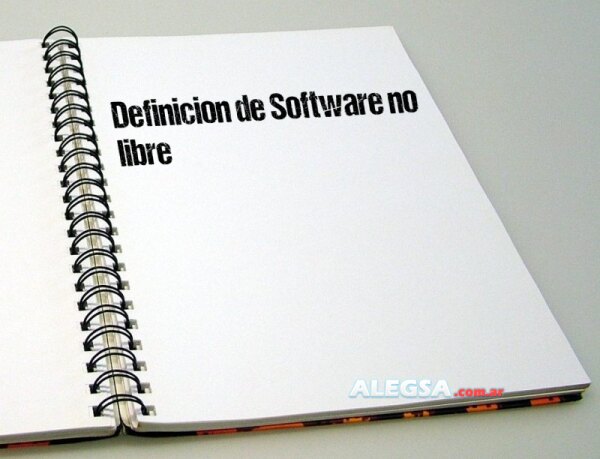 Definición de Software no libre