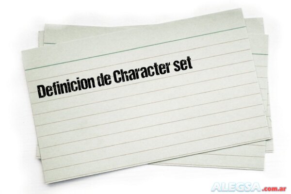 Definición de Character set