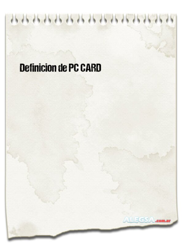 Definición de PC CARD