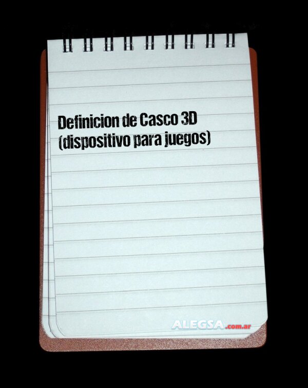 Definición de Casco 3D (dispositivo para juegos)