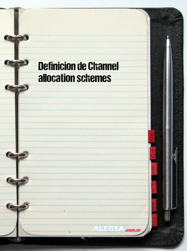 Definición de Channel allocation schemes