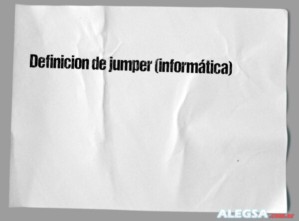 Definición de jumper (informática)