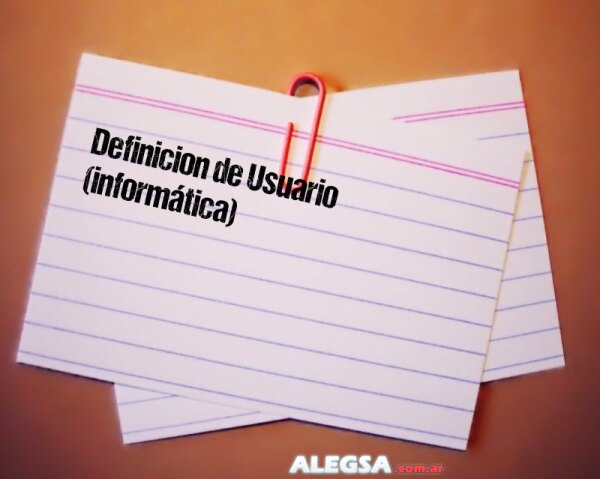 Definición de Usuario (informática)