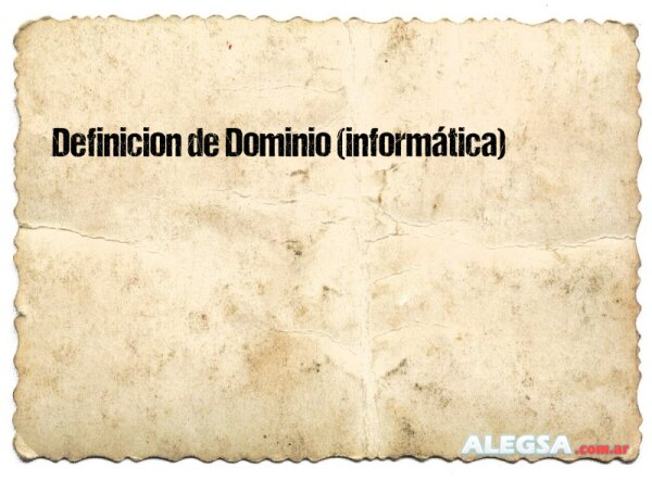 Definición de Dominio (informática)