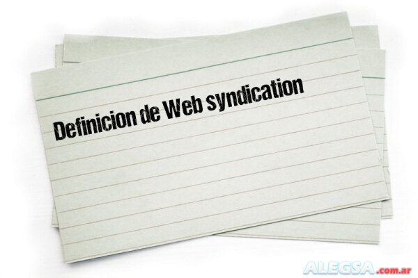 Definición de Web syndication
