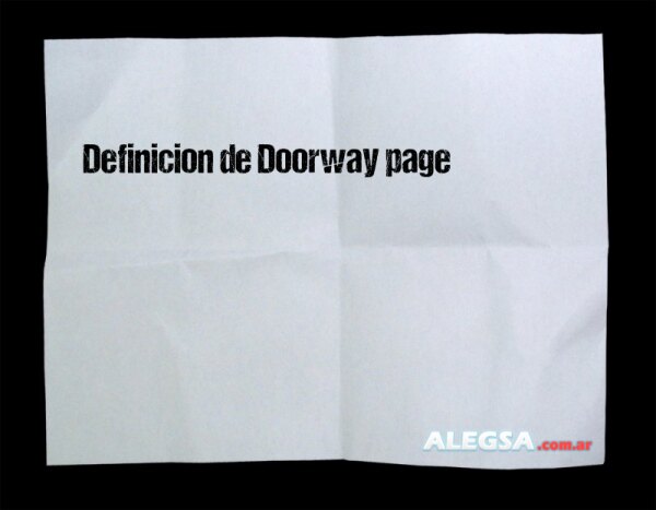 Definición de Doorway page
