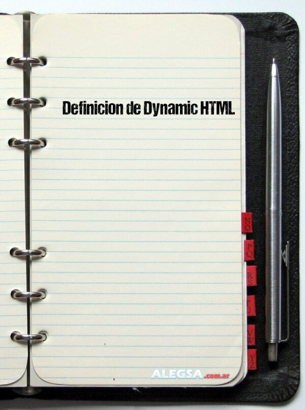 Definición de Dynamic HTML