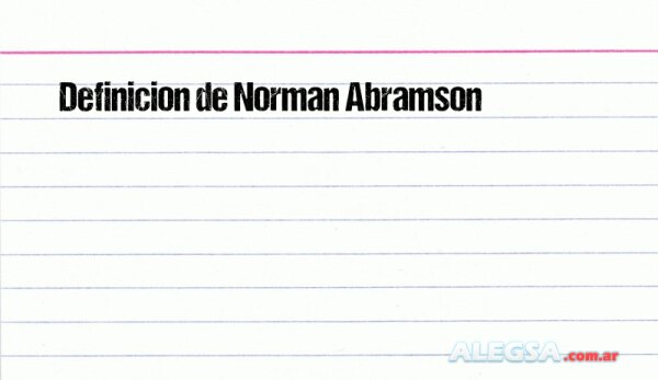 Definición de Norman Abramson