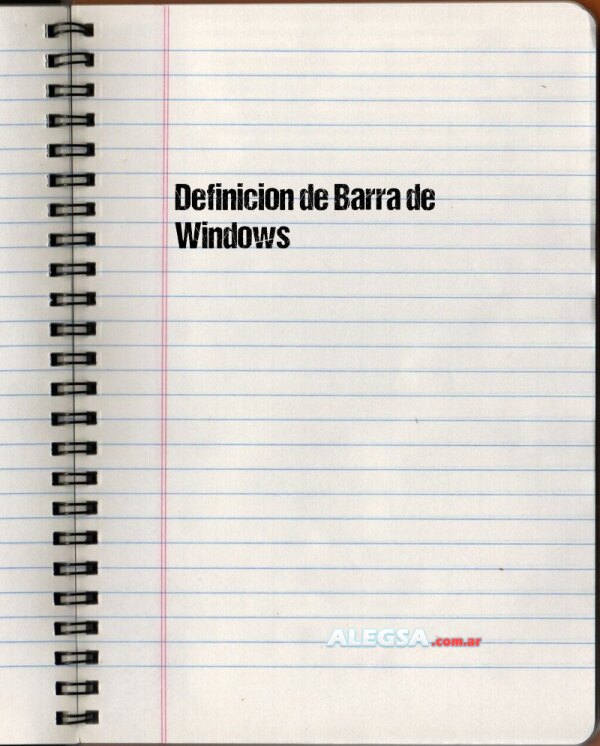 Definición de Barra de Windows