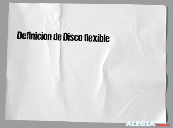 Definición de Disco flexible