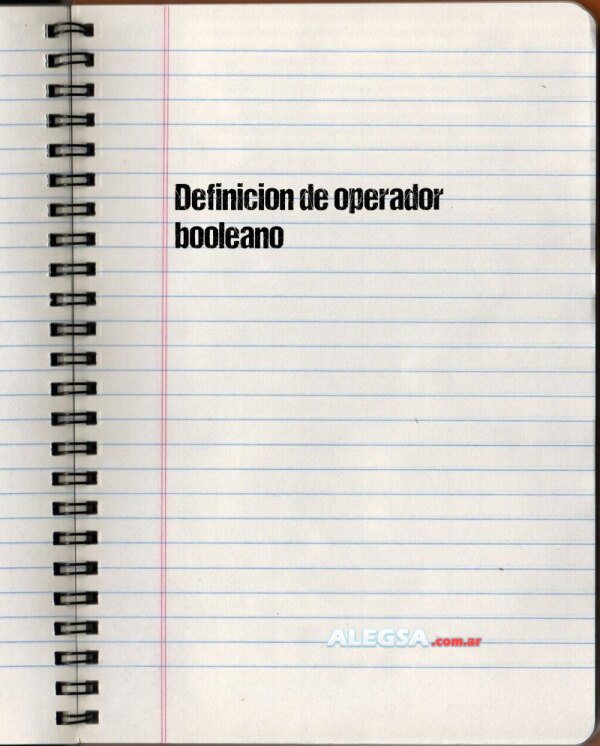 Definición de operador booleano