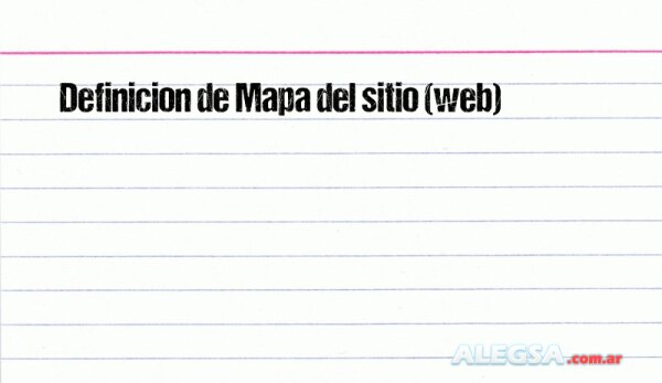 Definición de Mapa del sitio (web)