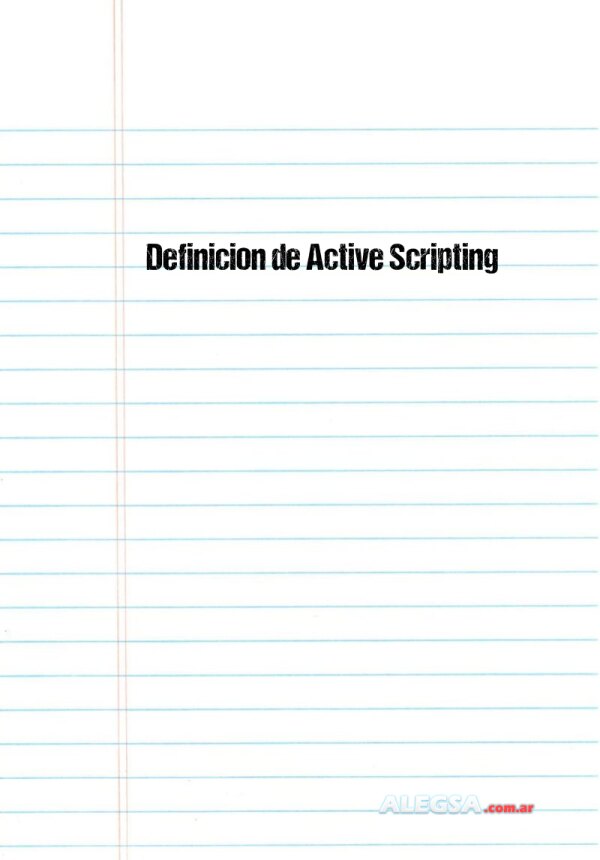 Definición de Active Scripting