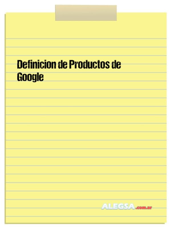 Definición de Productos de Google