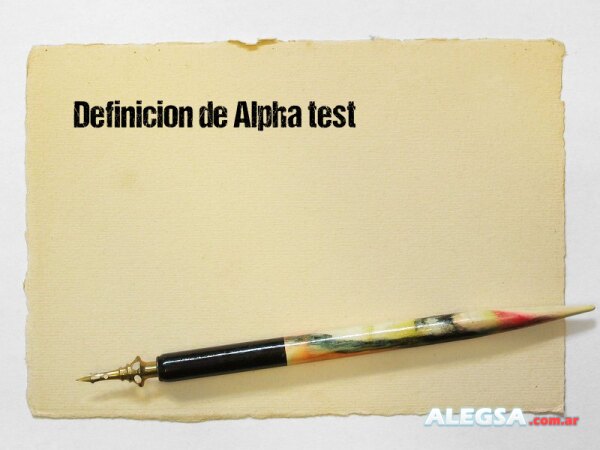 Definición de Alpha test