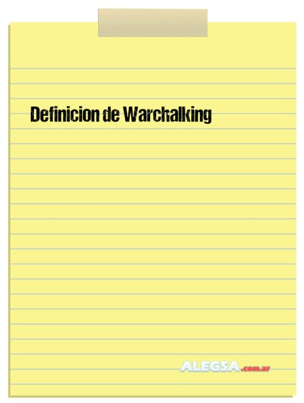 Definición de Warchalking