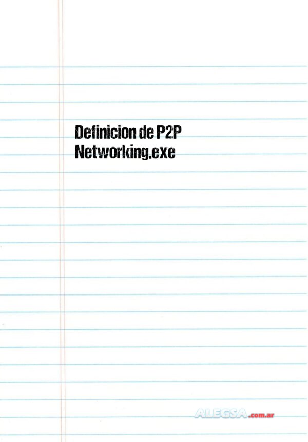 Definición de P2P Networking.exe