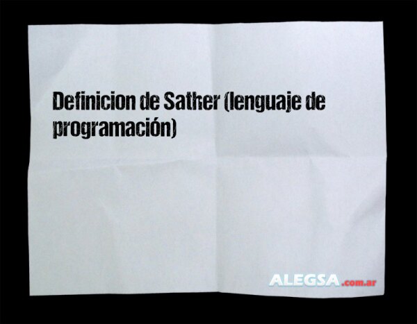Definición de Sather (lenguaje de programación)