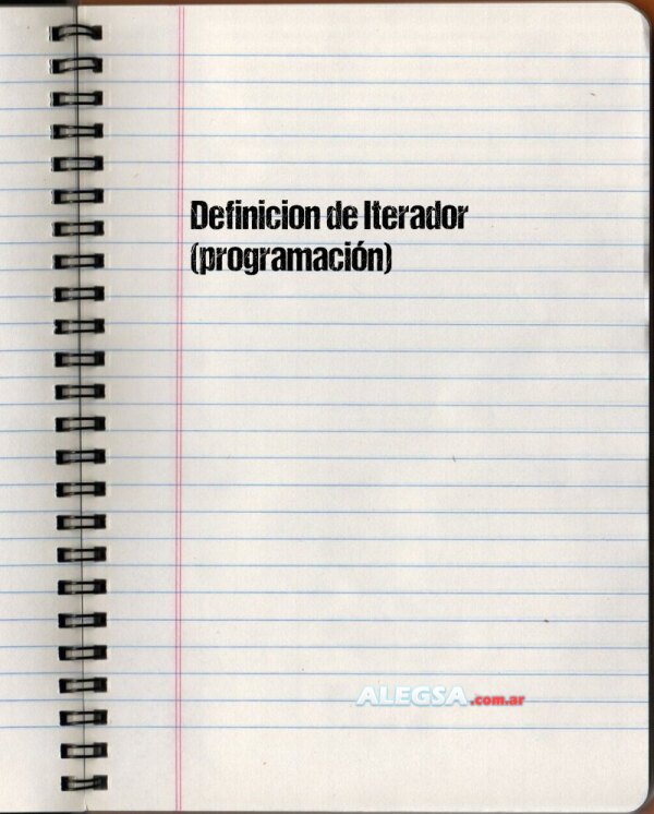 Definición de Iterador (programación)