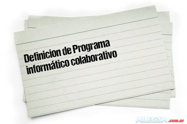 Definición de Programa informático colaborativo